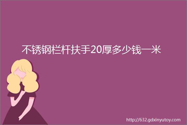 不锈钢栏杆扶手20厚多少钱一米