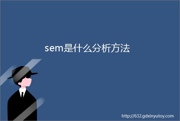 sem是什么分析方法