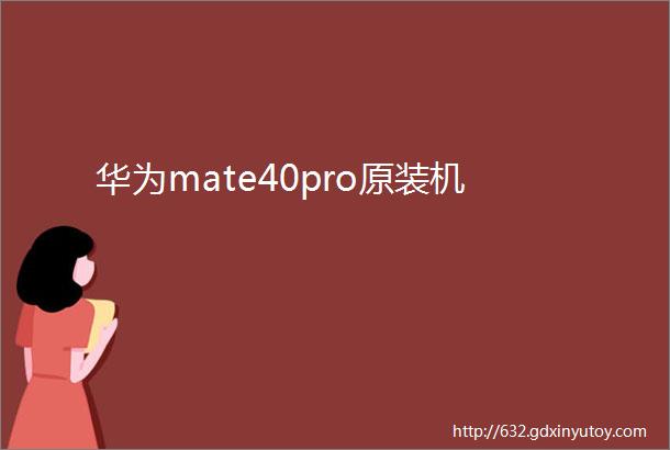 华为mate40pro原装机